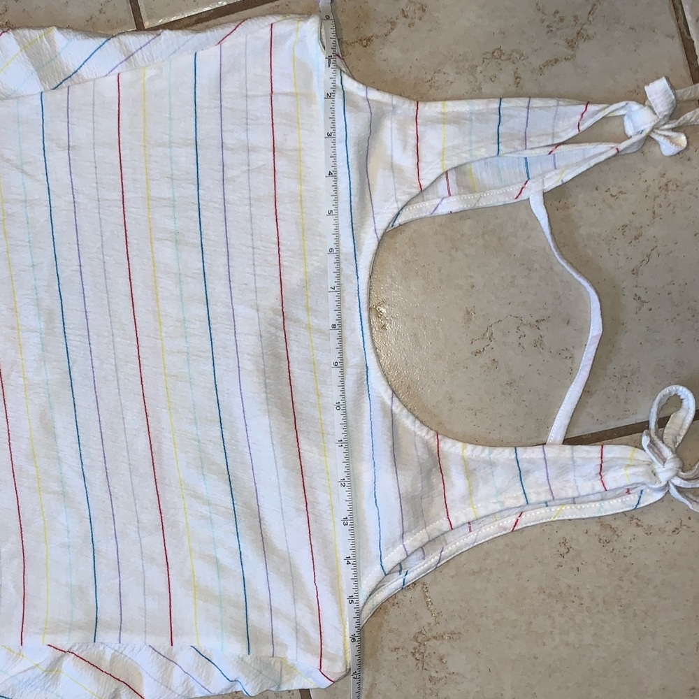 Roxy Rainbow Pinstripe Tank Top. Medium.  Mint condition - Picture 14 of 15